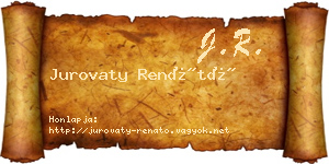 Jurovaty Renátó névjegykártya