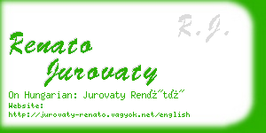 renato jurovaty business card